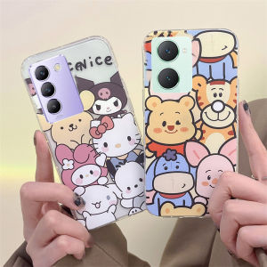 Phone Case VIVO Y100 Y03 Y27s IQOO 12 5G 4G Casing New Design Cute Cartoon Anime Tiger Hellokitty Transparent Ultra Thin Silicone Soft Cover 2024