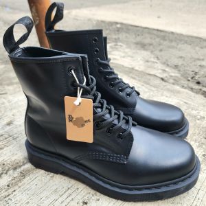 (HOT ITEM) NEW Sepatu Docmart Boots Dr.martens 1460 Mono Smooth Leather Ankle Boots 8 hole Ultimate PK Quality Classic Smooth Leather
