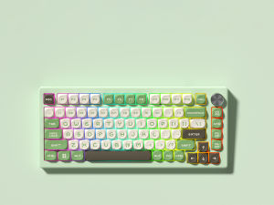 WOMIER 121 Keys Side Print  Sea Green Gradient Shine Through Backlit Double Shot PBT Keycaps RGB Keycap for Gateron Cherry MX Gamer Mechanical Keyboard