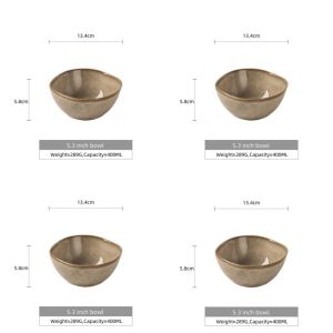 OMK Japanese Style Ceramic 5.3 inch Bowl 400ML
