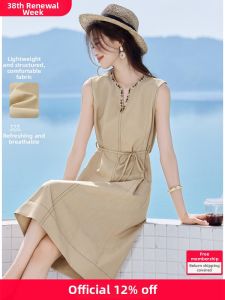 MOHANYIMEI | Bohemian V-Neck Belted Slim Dress