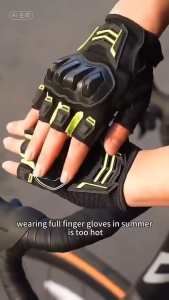 Gloves For Motorycycle For Men Women Hand Rider Rubberized Heavy Duty Anti-fall Anti Slip Wear-resistant Touchscreen Ridding Gloves Outdoor Mountain Biking Gloves Lightweight Half Finger Gloves 1Pair Drving Sunscreen Performance Gloves