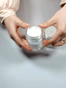 15ml/30ml/50ml Empty Airless Pump Jar Refillable Creams Gels Lotions Dispenser Travel Leak Proof Cosmetic Container Moisturizer Vacuum Bottle