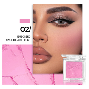 HISYI Embossed Sweetheart Blush 6-Color Matte Shimmer Blush Powder for Face Makeup Cosmetics