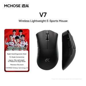 MCHOSE | Chuột Chơi Game Không Dây Ba Chế Độ MCHOSE V7 2.4Ghz PAW3395 59g Thiết Kế Công Thái Học Dành Cho Tay Phải Tùy Chỉnh 500mAh Dành Cho Văn Phòng Esports Tay Lớn