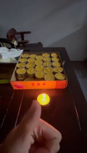 酥油燈/酥油蠟燭 50/100顆裝 Smokeless Tea Light Candle Butter Lamp High Quality 4/8 Hours Aluminum Shell Ghee Candle 寶蓮華 100%純植物酥油