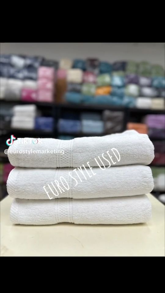 EURO. White Bath Towel 70x140 l 450g Towel 100% Cotton l Airbnb Towel l Hotel Towel l Tuala Mandi