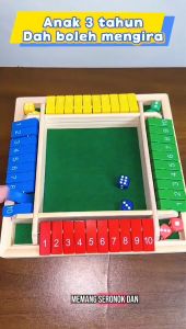 Educational Math Thinking Game Set for Kids 1-3 Years - Wooden Flip Plate Numerical Arithmetic Puzzle Board