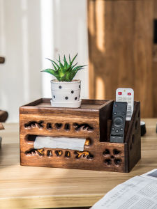 กล่องใสทิชชู่ไม้สักฉลุ กล่องทิชชู่ลายไทย กล่องใส่กระดาษชําระ ใส่ของอเนกประสงค์