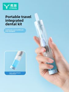 Portable Foldable Toothbrush with Toothpaste Compartment for Adults ETRAVEL