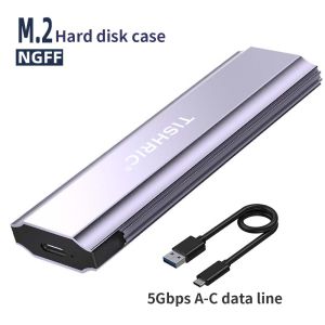 TISHRIC M2 NGFF/NVME/NGFF+NVME External Hard Drive Enclosure USB To Type C SSD M2 NVME Case 10Gbps 5Gbps For 2230 2242 2260 2280
