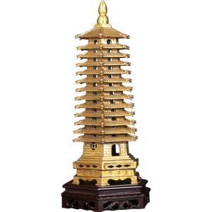 Ji Shanyuan | Copper Wenchang Pagoda Ornament 13 Layers