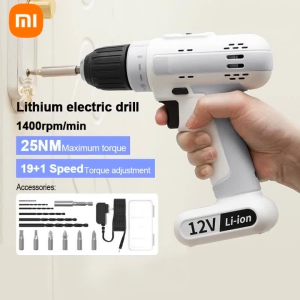 Marsworker 12V Cordless Impact Drill Driver Lithium Electric Drills Power Double Speed Handheld Drill Portable Electric Drill