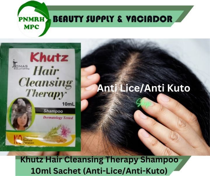 Khutz Hair Cleansing Therapy Shampoo Sachet 10ml Anti-Lice/Anti-Kuto ...