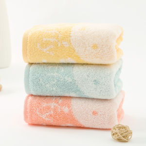 Pure Cotton Soft Absorbent Face Towels Cute Cartoon Design Womens Facial Towels Baby Ladies Wash Towels Set of 3