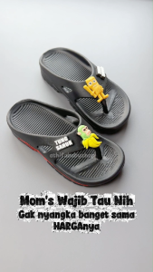Sandal Jepit Karet Anak Laki 1 2 4 3 5 6 7 8 9 10 Tahun Karakter Anomali Tung Tung Sahur CEQIU EH52 HITAM