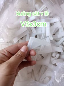 ( COMBO 1 BỘ 4 CÁI) lẮP KỆ SĂT V LỖ ĐA NĂNGKỆ SẮT V LỖ V3V4V3X5CM CHÂN NHỰA CHỐNG TRẦY
