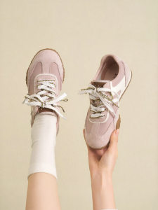 Josiny | Thin Sole Round Toe Vintage White Sneaker Casual Sports Shoes