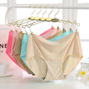 Plus Size (2XL 3XL 4XL) Set of 3 Premium Quality Ice Silk Seamless Panties Seluar Dalam