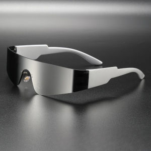 Future Oriented Y2K New Fashionable One-piece Sunglasses Surround Style Sports Punk Sunglasses