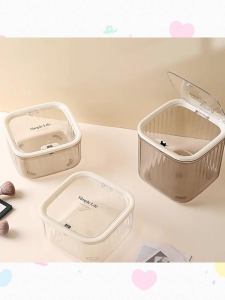 กล่องเก็บเดสก์ท็อป ถังขยะตั้งโต๊ะ กล่องเก็บเครื่องสำอาง แบบมินิมอล ทำจากวัสดุ PP หนา ห้องนั่งเล่น สํานักงาน ห้องน้ํา