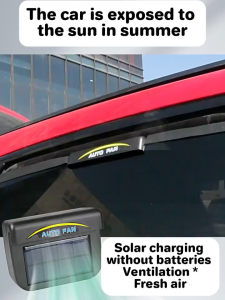 Car Solar Powered Exhaust Fan Universal Auto Air Vent Cooling System Cooler Vehicle Radiator Fan
