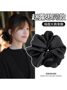 Zhaolu Big Satin Hair Ties Womens New Style Large Elastic Hair Bands Super Size Bun Headbands Fashionable Hair Accessories