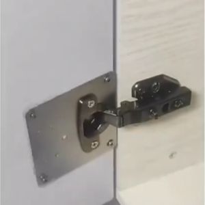 10Pcs Stainless Steel Hinge Repair Plate Furniture Hinge Fixing Plate Kit With Mounting Screwdriver