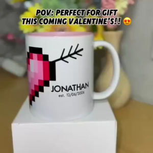 Transfer It Personalized Editable Name 11oz Ceramic Valentines Couple Matching Mug Gift Ideas