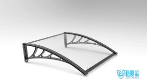 Multipurpose Awning Canopy with Bracket for Door Window Canopy Roofing with Frame Sturdy Outdoor Sun Shelter Rain Cover Anti-UV Thicken Polycarbonate Balcony Terrace Air Conditioner Awnings Shades