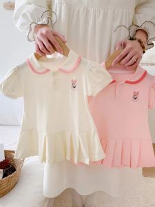 Dễ Thương Thoải Mái Polo Đầm Dành Cho Mùa Hè Bé Gái S Quần Áo Em Bé Búp Bê Cổ Áo Nhỏ Phong Cách Đại Học Bé Gái Trang Phục Mùa Hè 9 Tháng Đến 3 Tuổi