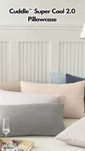 Cuddle™ Ice Silk Super Cool 2.0 Pillowcase | Soft Breathable Smooth Cooling Pillow Cover | Pillow Case 2 pieces