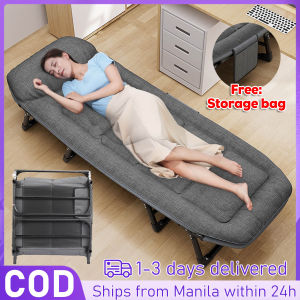 Upgrade Folding Bed Single Heavy Duty with Foam Mattress and Storage Bag 6-gear Adjustable 8 Brackets Sofa Bed Lunch Bed Office Bed Frame Single Bed Daybed Foldable Portable Bed for Indoor Home Office Outdoor Camping