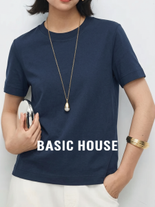 Basic House | Ladies Cotton Round Neck Short Sleeve T-shirt