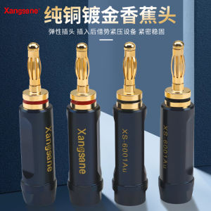 Xangsane Pure Copper Gold-Plated Banana Plug Speaker Connectors HiFi Speaker Cable Terminal Accessories