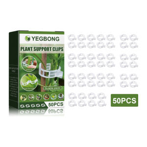 YEGBONG 50Pcs Plant Support Clips for Garden Tomato Vegetable Vines Upright and Make Plants Twine Clips Vine Beans Vegetables Fruits Plastic Plant Clips Supports Connects Reusable Protection Grafting Fixing Tool Gardening Supplies for Vegetable Tomato