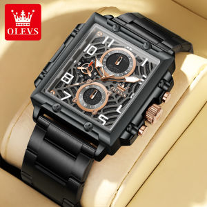 OLEVS Watch For Men Waterproof Original Stainless Steel Luminous Quartz Business Casual Wristwatch