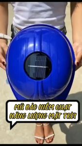 Mũ bảo hộ lao động mũ công trường có quạt làm mát chạy năng lượng mặt trời cao cấp
