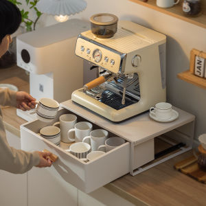 Dustproof Kitchen Storage Rack for Coffee Machine Water Bar Tabletop Drawer Tea Bag Mug Dining Table Cup Basin