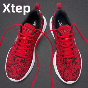 XTEP | Giày Đua Bộ Nam Thoáng Khí Đế Mềm Chống Sốc Màu Đỏ