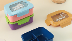 AI-C1380 Kotak Bekal Bento Anak Sekolah Lunch Box Anak 3 Sekat Anti Tumpah Tempat Makan Kotak Makan