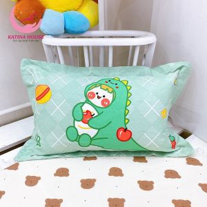 Gối cho bé 30x50cm gòn lông vũ vải cotton 3D hoạt tiết sinh động mềm mát giúp bé ngủ ngon phù hợp 3-10 tuổi