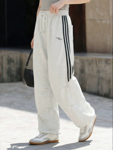 Breathable Loose Casual Pants With Stripe Tapes
