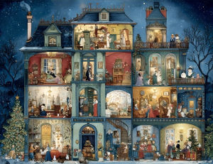 500/1000/1200/2000PCS Jigsaw Puzzle Peaceful Colorful Houses Landscape For Adults Ideal For Stress Relief And Relaxation