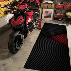 VIKAMA Motorcycle Mat Display Mat Motorcycle Bicycle Parking Mat Non-Slip Oil Garage Mat Boys Bedroom Corridor Carpet Home Decor
