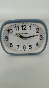 100% ORIGINAL CROCODILE Silent Bell Luminous Analogue Bell Alarm Table Desk Clock CQB836 [Jam Loceng]