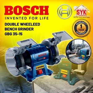 SYK BOSCH GBG 35-15 Double Wheel Bench Grinder Machine Stone Polishing Power Tools Mesin Pengisar - 060127A3L0