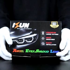 ISUN Shroud 5D Acrylic I5-70S-WRGB dengan Aplikasi 210 Mode untuk BILED Matrix 1.5inch DC12V