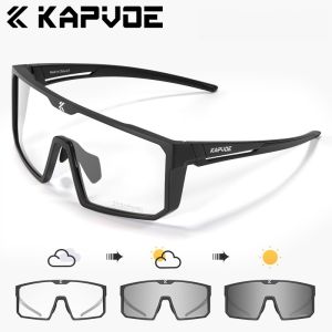 Kapvoe Photochromic Cycling Sunglasses for Men Blue Riding Glasses Mountain Bike New Bicycle Goggles Eyewear Sports