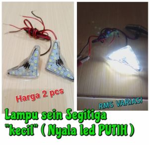 Sein tempel LED Segitiga Kecil/model baut ( Nyala PUTIH )